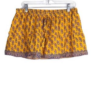 LondonJean pull on paisley cotton mini skirt Size medium